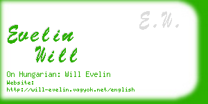 evelin will business card